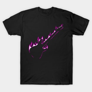 Fire Guitar (Violet version) T-Shirt